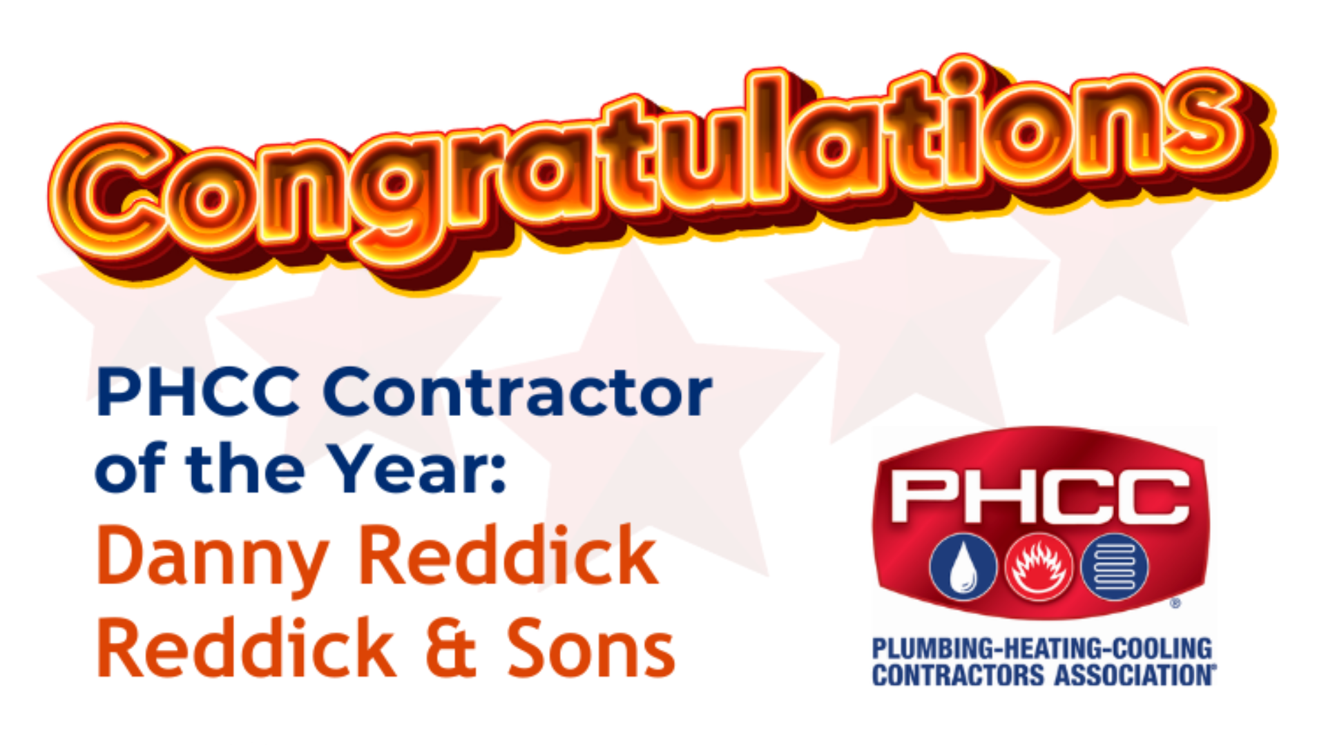 Reddick Named Contractor of the Year